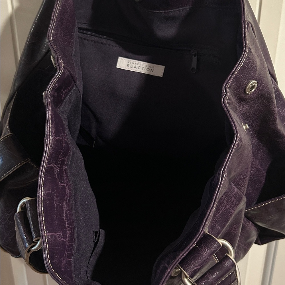 Kenneth Cole Reaction Dark Purple Interconnect Shoulder Tote
NWT - Picture 8 of 9